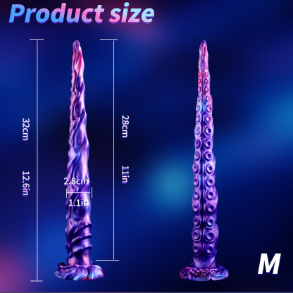 Octopus Tentacle Dildo – Fantasy Textured Platinum Silicone Toy