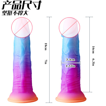 Glow-in-the-Dark Iridescent Realistic Dildo – Silicone Design