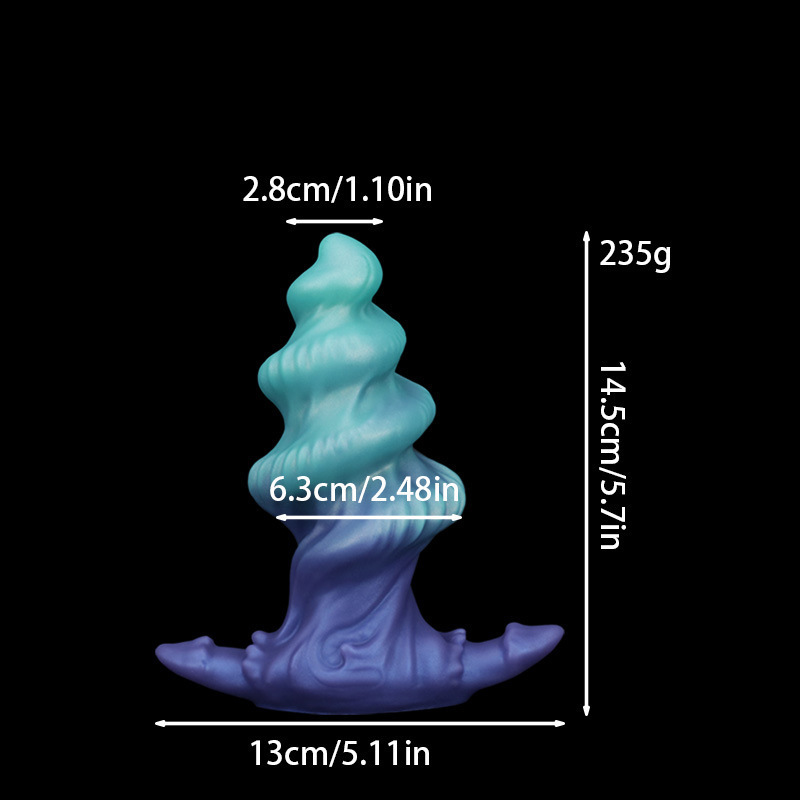 Fantasy Swirl Silicone Plug — Ocean Mist Gradient Design