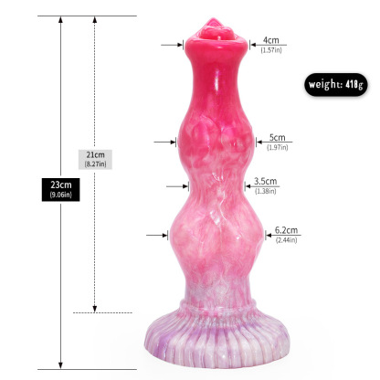 Knot-Inspired Fantasy Silicone Dildo with Textured Design & Suction Base