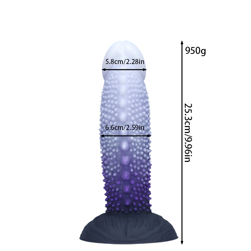 Fantasy Textured Silicone Dildo – Purple Monster Adult Toy