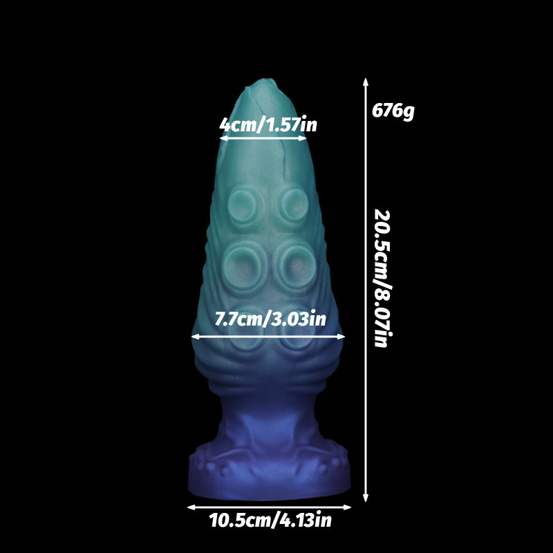 Abyssal Tentacle Plug — Textured Fantasy Silicone Butt Plug (4 Sizes)