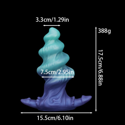 Fantasy Swirl Silicone Plug — Ocean Mist Gradient Design