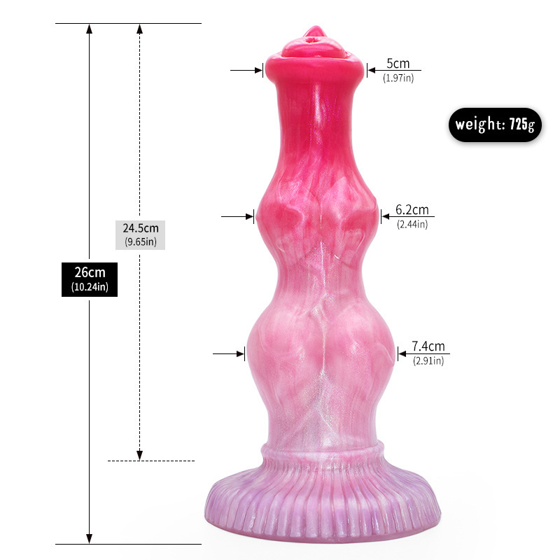 Knot-Inspired Fantasy Silicone Dildo with Textured Design & Suction Base