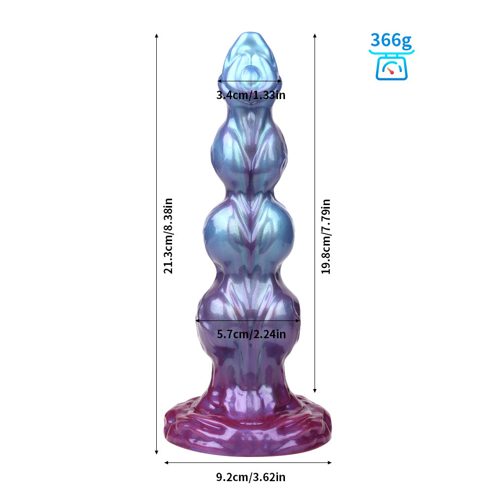 Canine-Inspired Fantasy Beaded Dildo – Creature Design Adult Toy