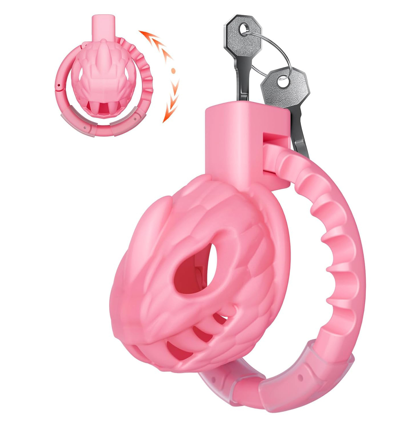 Dragon Head Self-Adjusting Chastity Cage