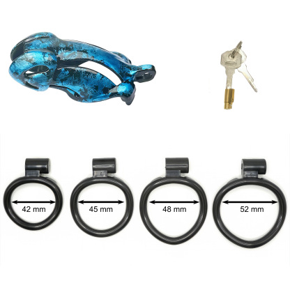 Aurora Series Chastity Cage – Iridescent 3D Printed Lock Device with Sculpted Vent Design