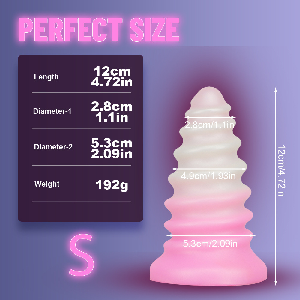 Threaded Anal Plug  – 4 Sizes Silicone Plugs