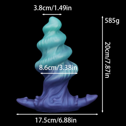Fantasy Swirl Silicone Plug — Ocean Mist Gradient Design