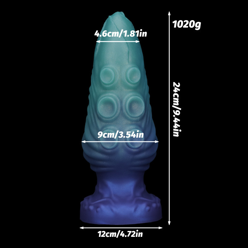 Abyssal Tentacle Plug — Textured Fantasy Silicone Butt Plug (4 Sizes)