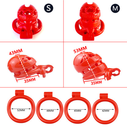 3D Printed Resin Cobra Chastity Device – Male Chastity Lock Cage in 4 Colors
