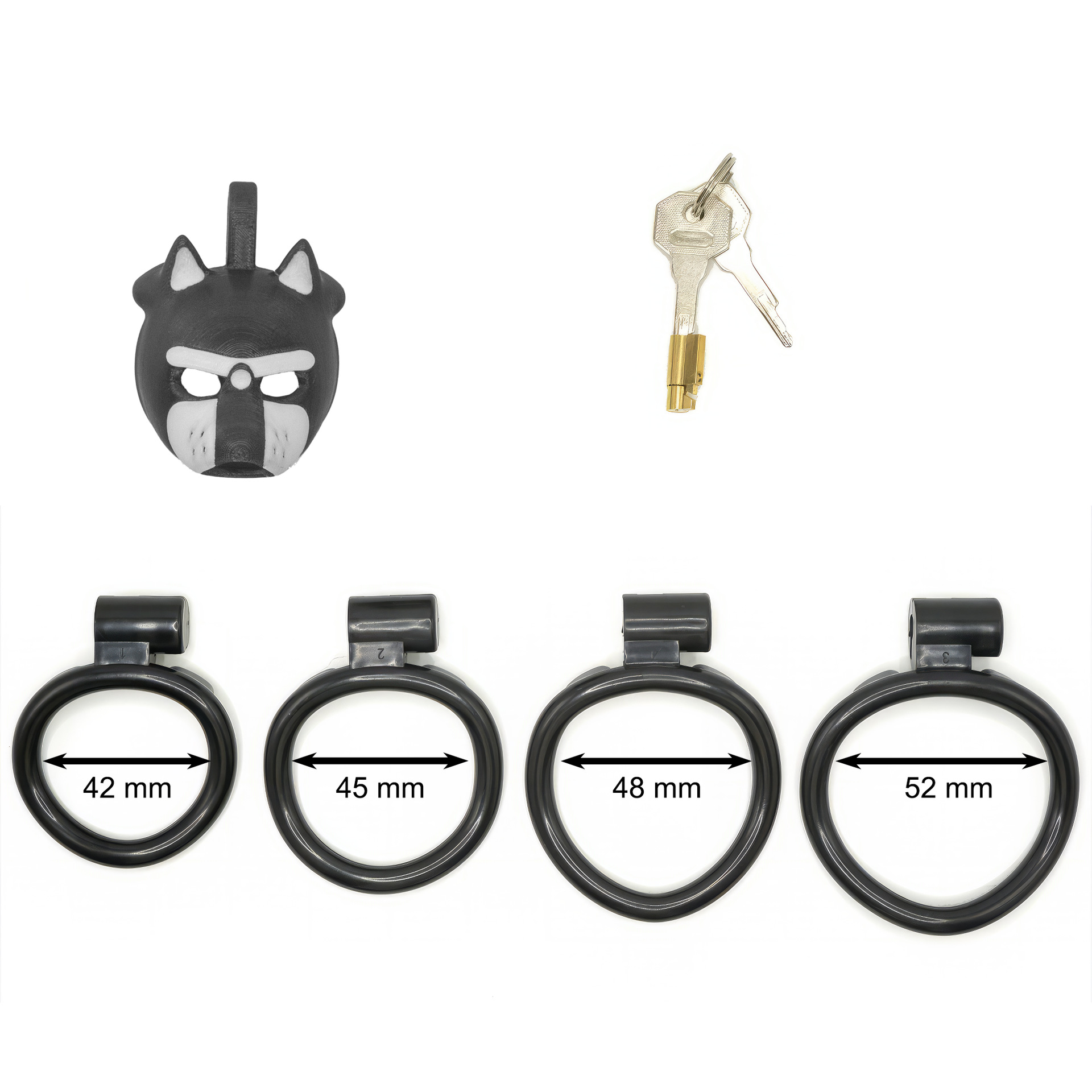 Dog Head 3D Printed Chastity Cage