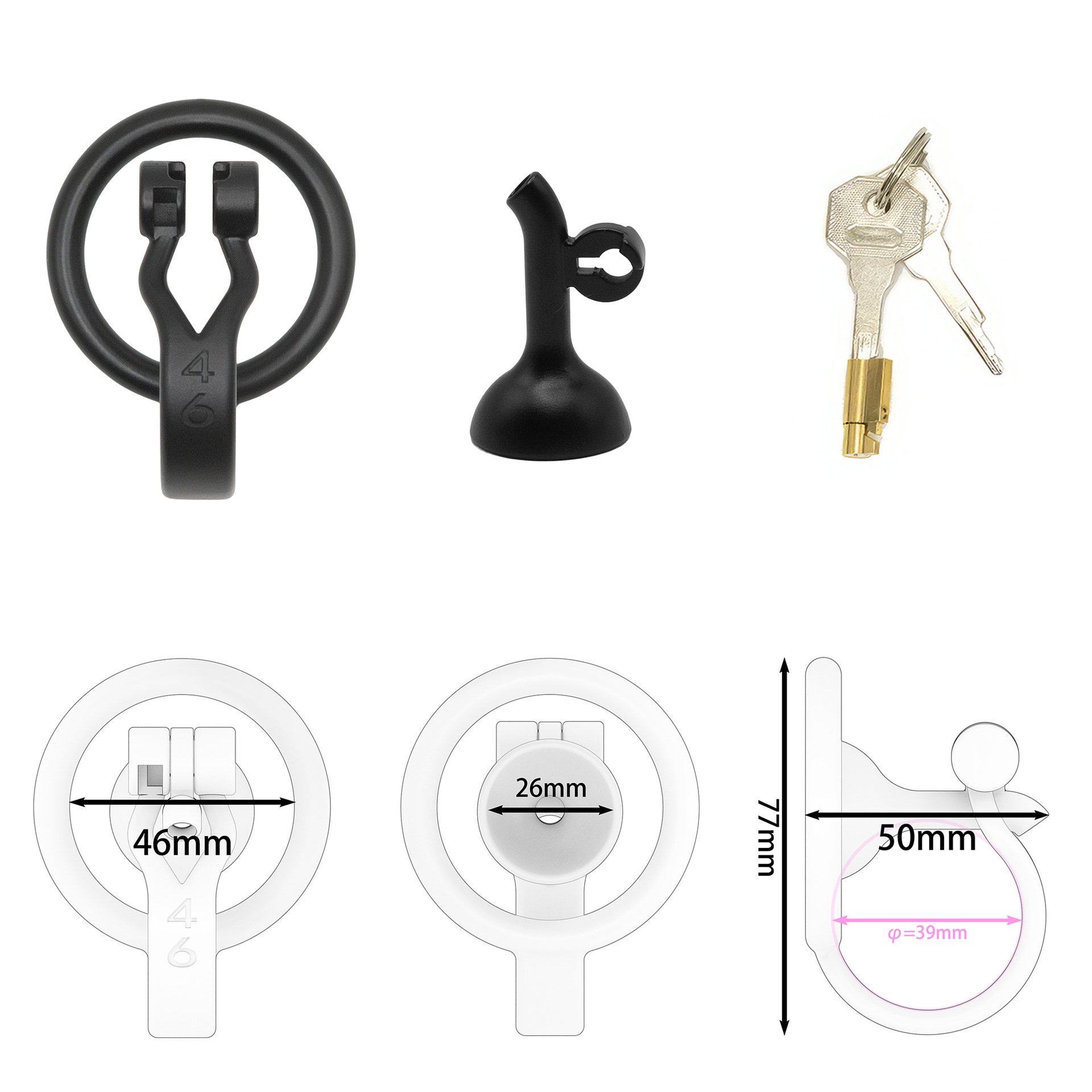 3D Printed Inverted Chastity Cage