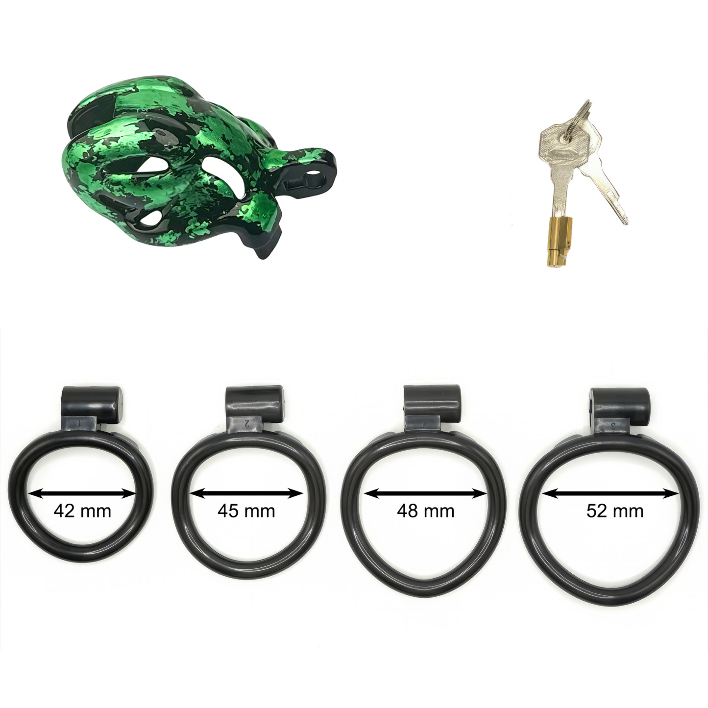 Aurora Series Chastity Cage – Iridescent 3D Printed Lock Device with Sculpted Vent Design