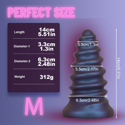 Threaded Anal Plug  – 4 Sizes Silicone Plugs