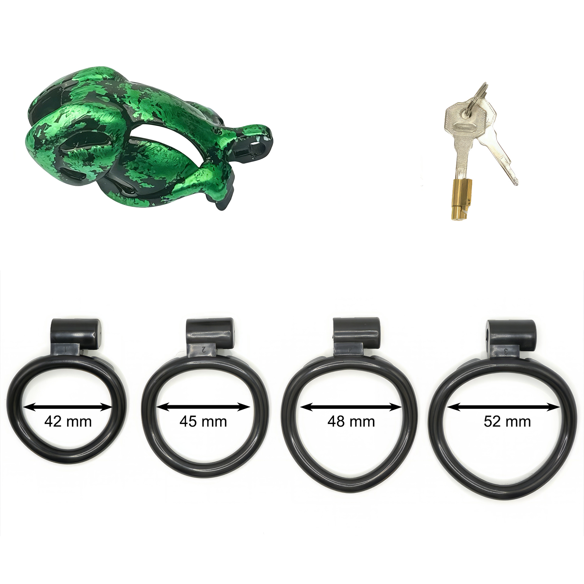 Aurora Series Chastity Cage – Iridescent 3D Printed Lock Device with Sculpted Vent Design