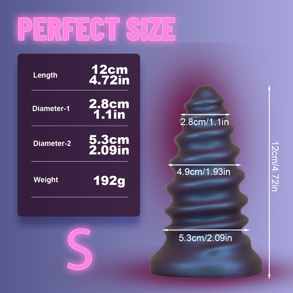 Threaded Anal Plug  – 4 Sizes Silicone Plugs