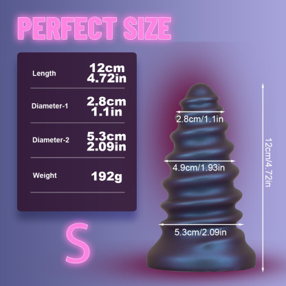 Threaded Anal Plug  – 4 Sizes Silicone Plugs