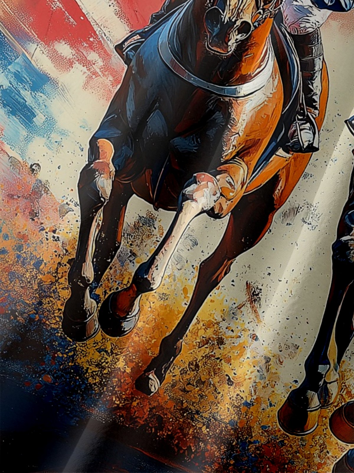 Moisture-wicking Kentucky Derby Race Day Horse Chest Pocket Casual Shirt