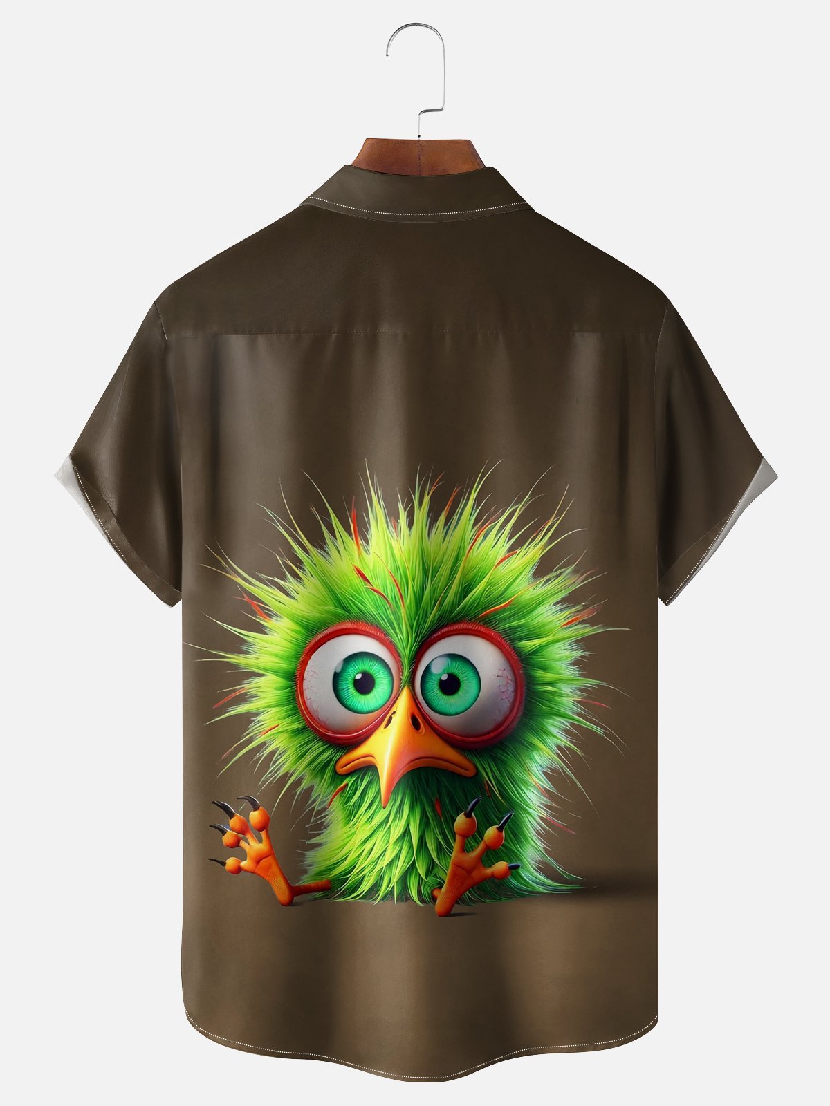 Moisture-wicking Silly Chicken Chest Pocket Hawaiian Shirt