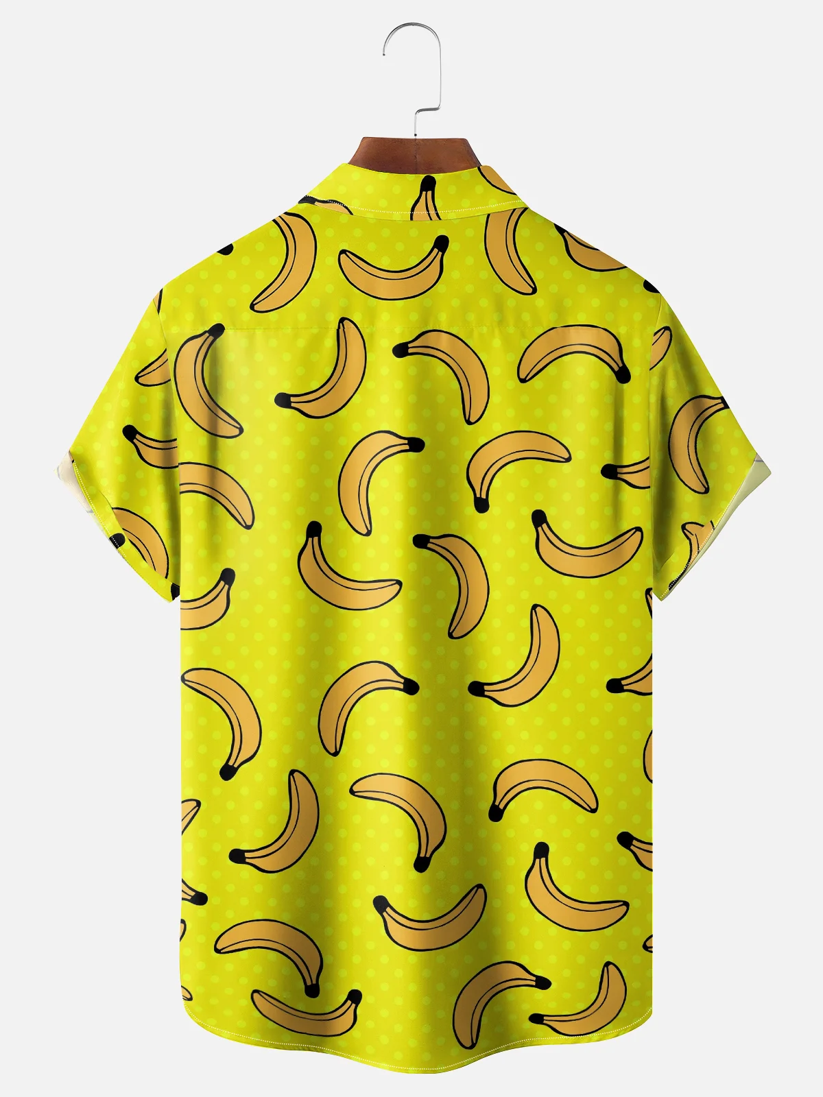 Valentina Bjekovic Moisture-wicking Funky Banana Chest Pocket Hawaiian Shirt