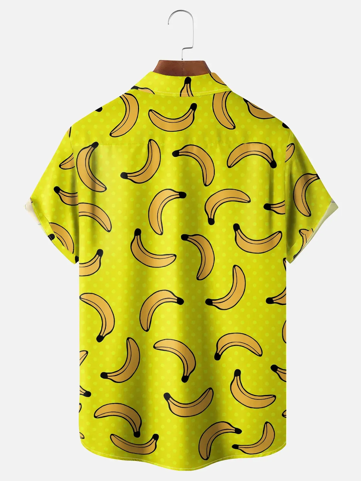 Valentina Bjekovic Moisture-wicking Funky Banana Chest Pocket Hawaiian Shirt