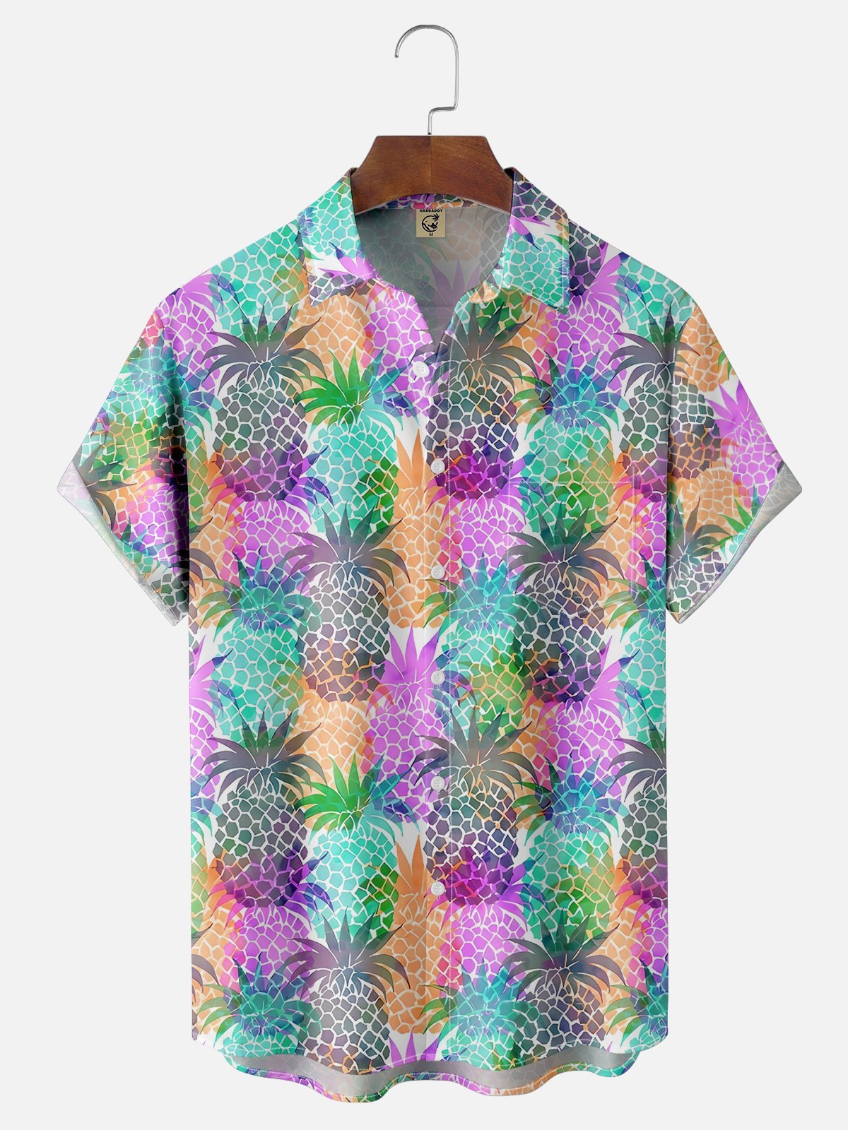 Moisture-wicking Dream Pineapple Chest Pocket Hawaiian Shirt
