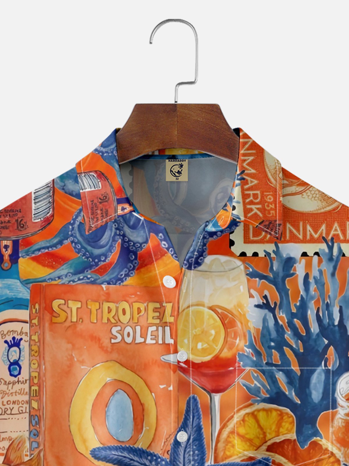 Moisture Wicking Ocean Chest Pocket Hawaiian Shirt