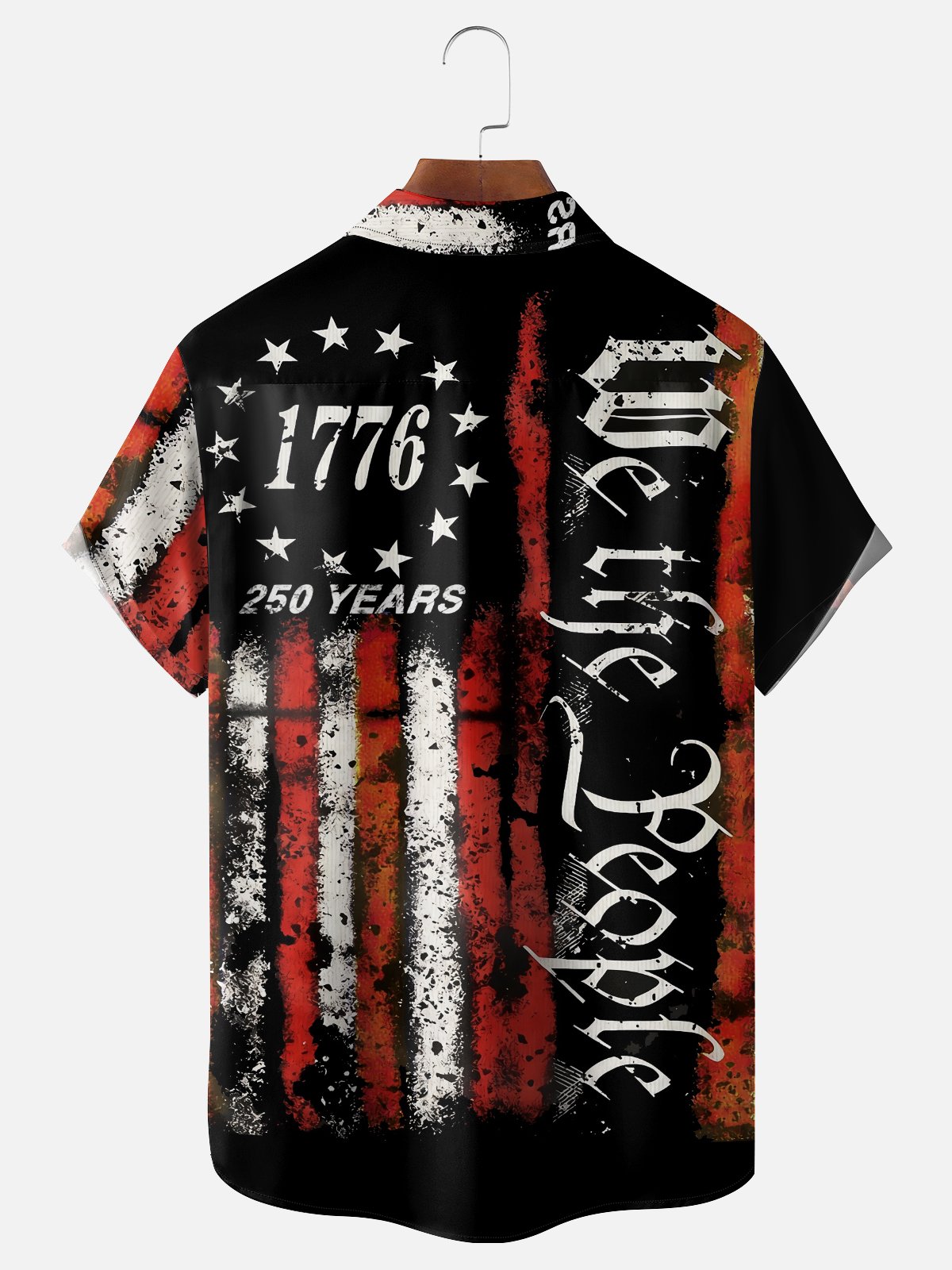 Moisture Wicking 250th Anniversary Of The United States Independence Day Chest Pocket Holiday Hawaiian Shirt