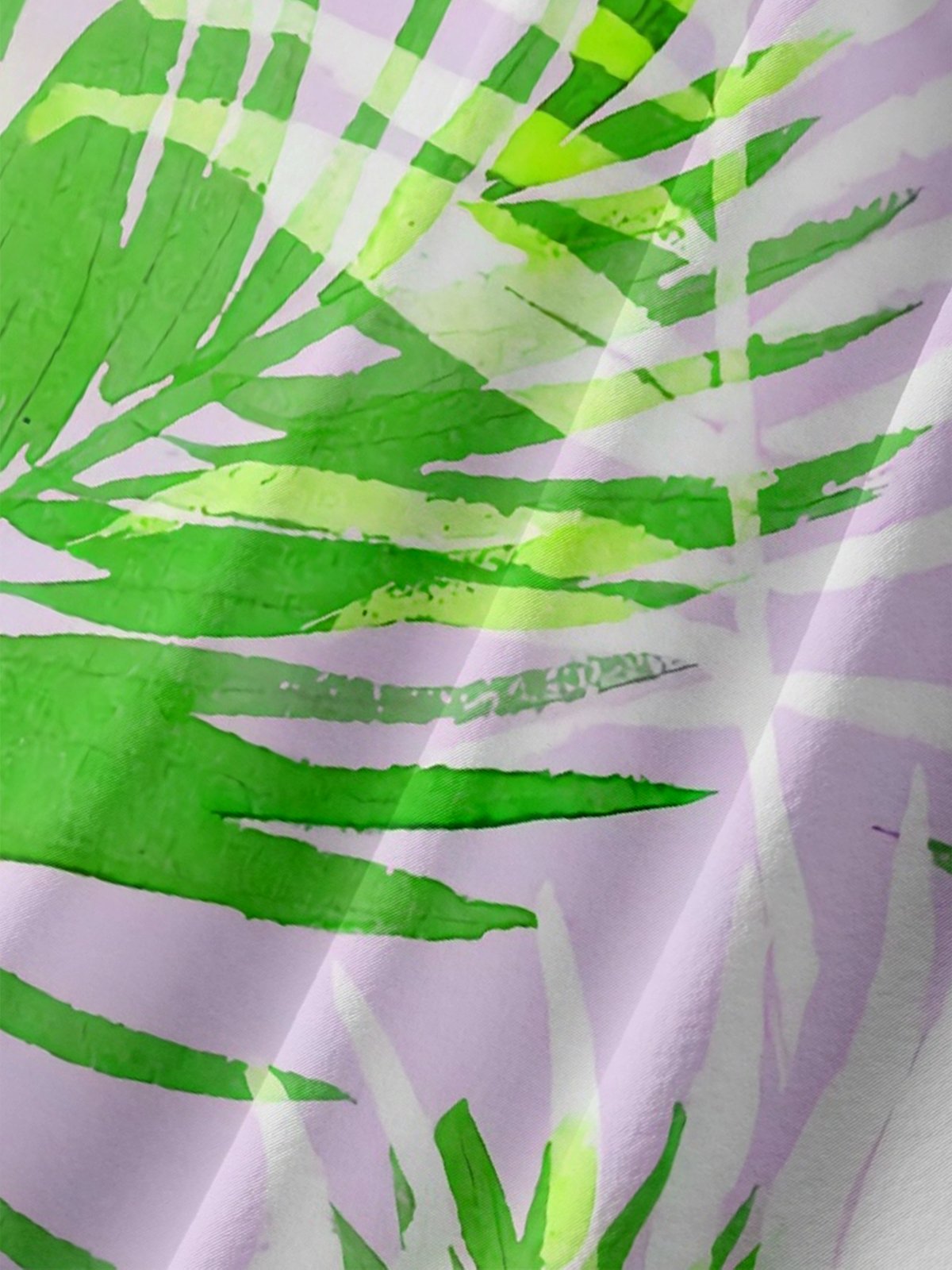 Moisture-wicking Palm Tree Chest Pocket Hawaiian Shirt