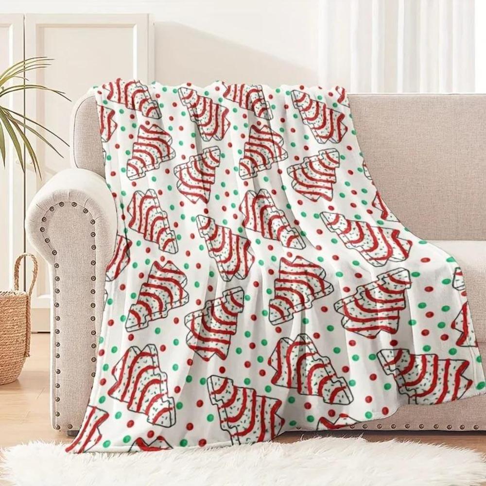 Soft Funny Throw Blanket Cozy Christmas Holiday Tree Pattern Blanket,Suitable For Bedroom Living Room Decoration Comfy Blanket Cozy Blankets