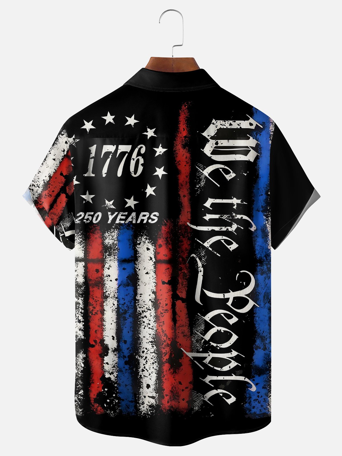 Moisture Wicking 250th Anniversary Of The United States Independence Day Chest Pocket Holiday Hawaiian Shirt
