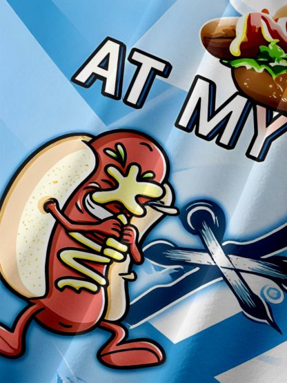 Tall Size Moisture Wicking Fun American Hot Dog Slogan Chest Pocke Holiday Hawaiian Shirt