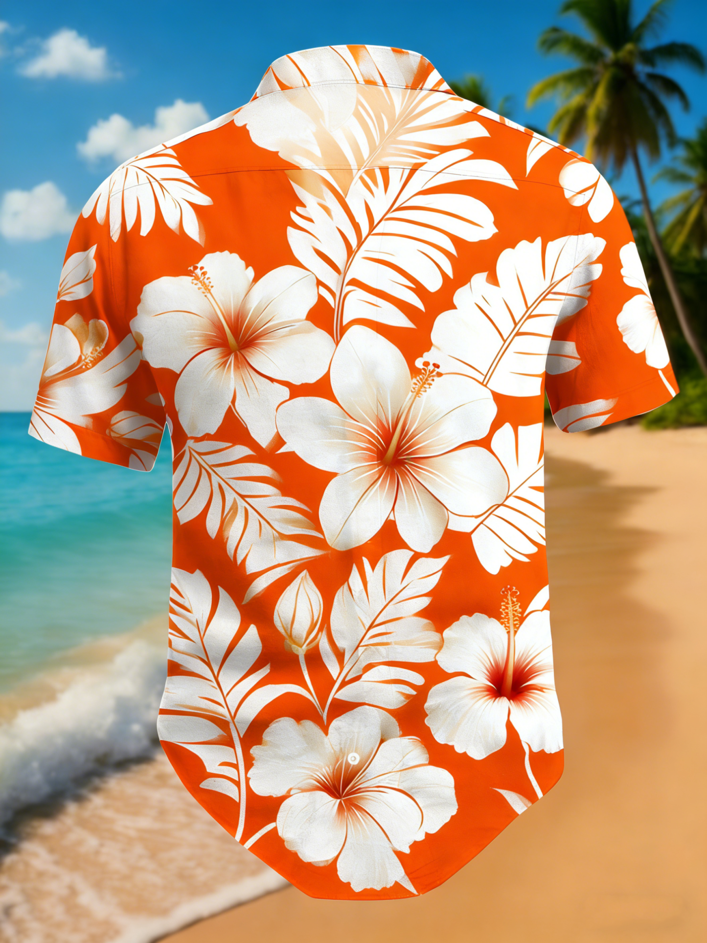 Moisture-wicking Floral Chest Pocket Hawaiian Shirt