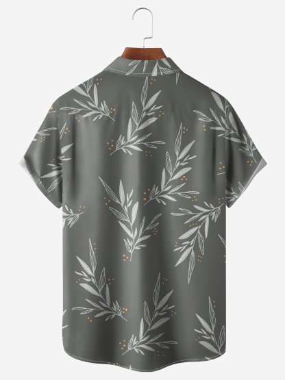 Men's Vintage Print Casual Breathable Short Sleeve Hawaiian Shirt