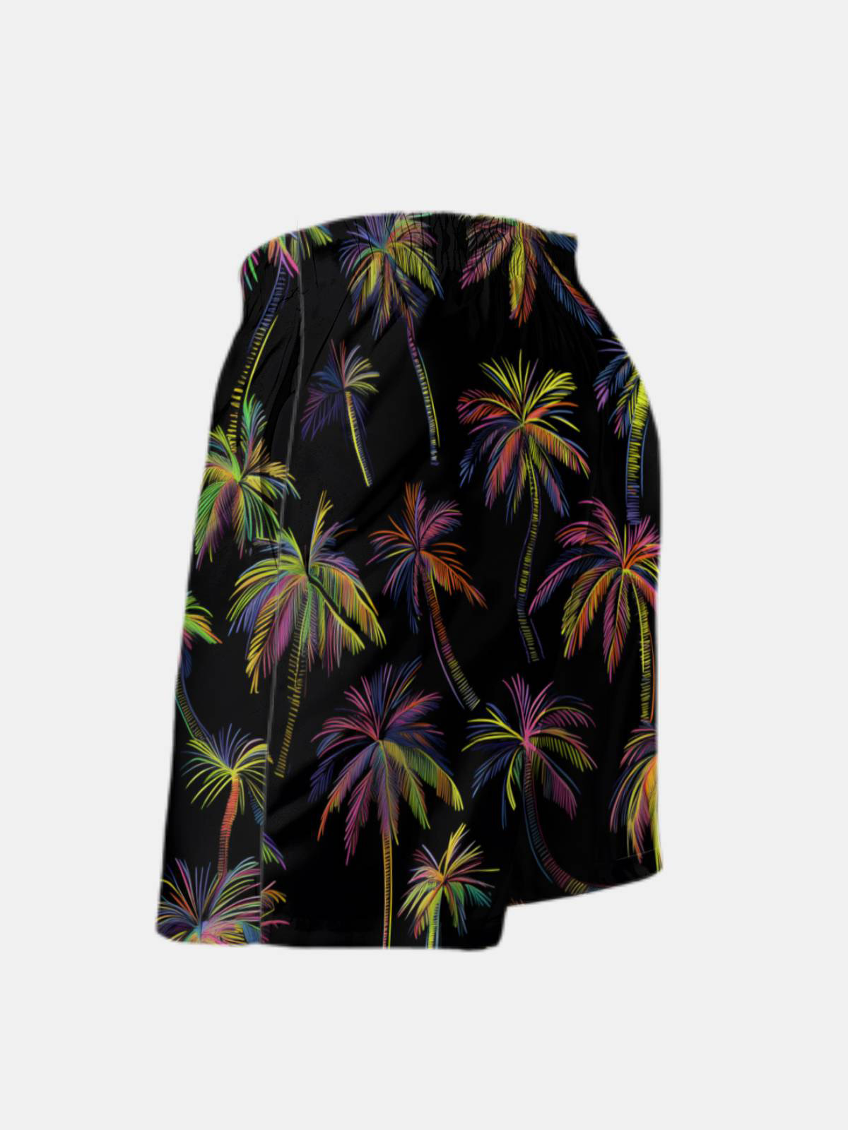 Men's Swim Trunks Hawaiian Tropical Palm Tree Beach Shorts with Pockets