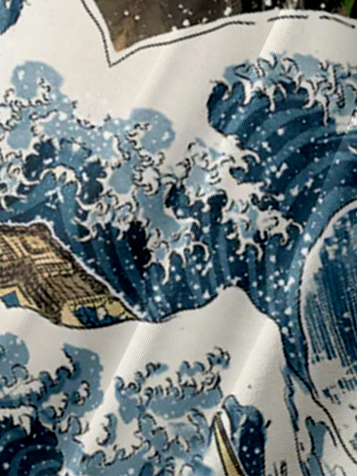 Moisture Wickin Japanese Ukiyo-e Cthulhu Octopus Chest Pocket Holiday Hawaiian Shirt