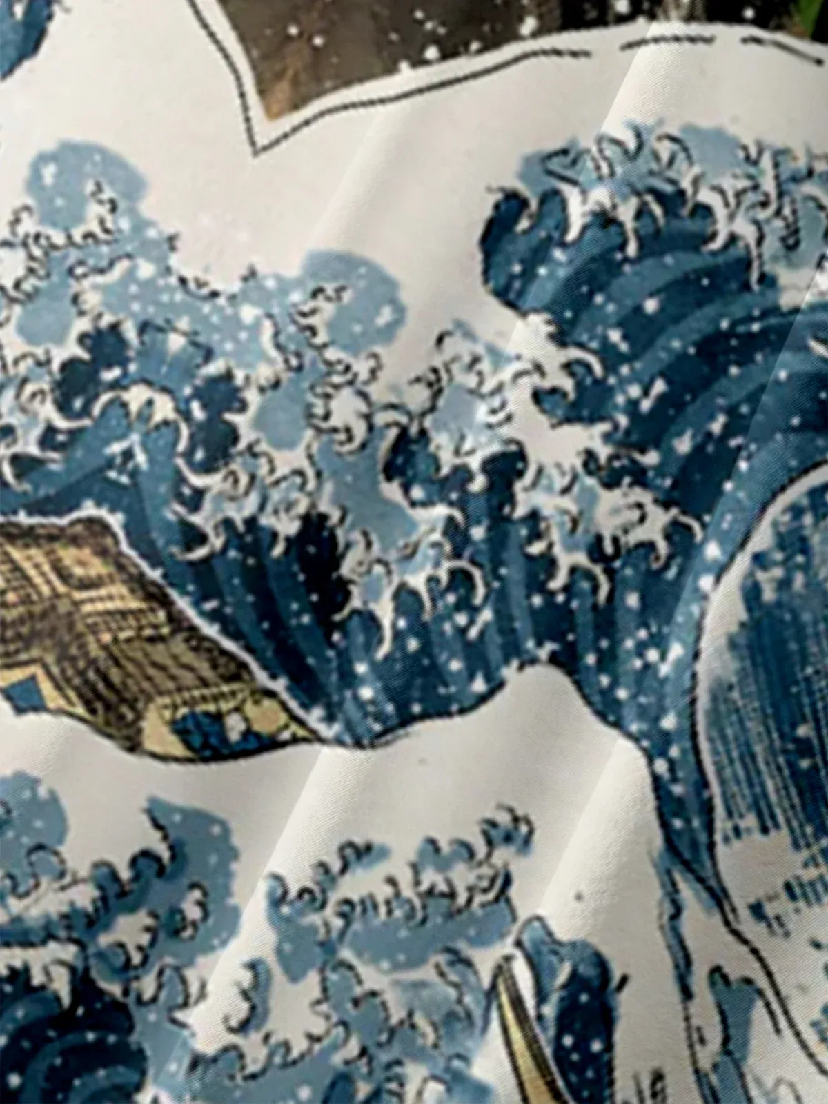 Moisture Wickin Japanese Ukiyo-e Cthulhu Octopus Chest Pocket Holiday Hawaiian Shirt