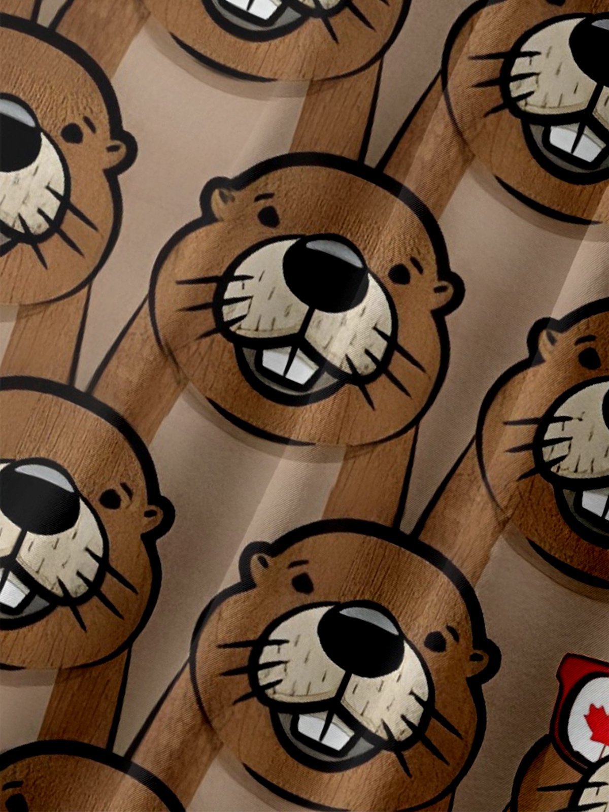 Moisture-wicking Canada Day Animal Maple Leaf Chest Pocket Hawaiian Shirt