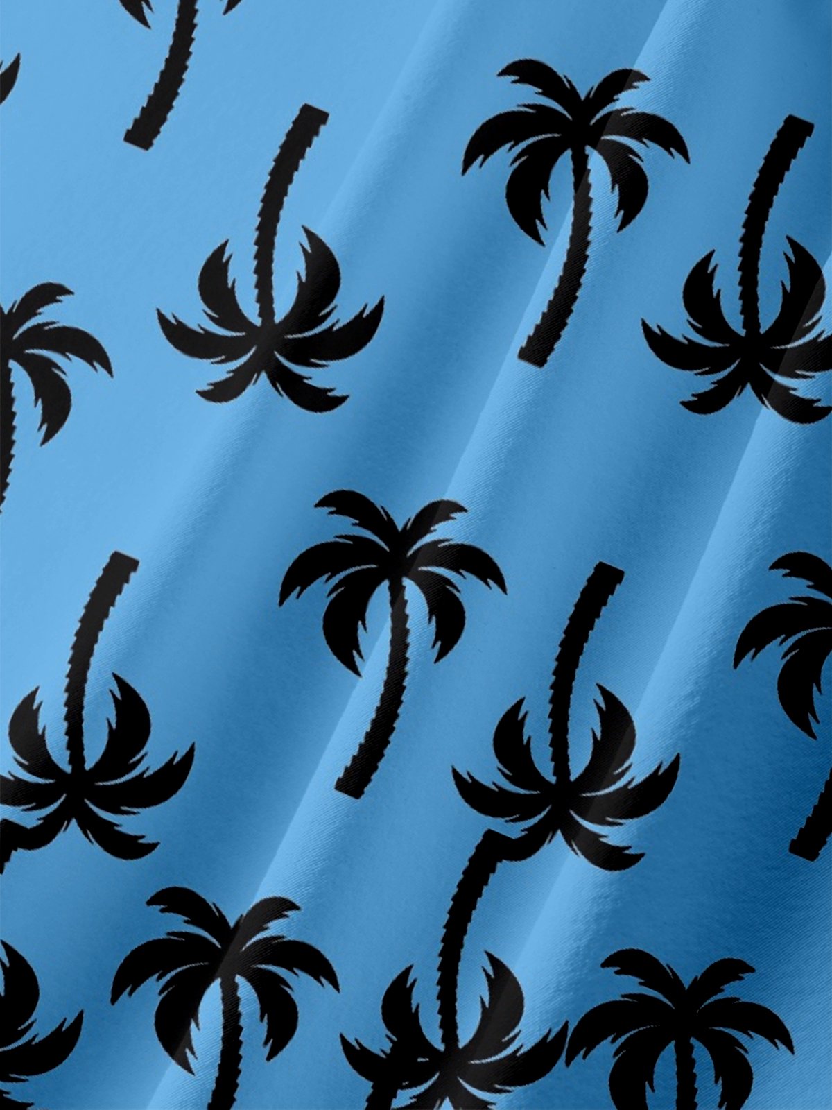 Moisture-wicking Palm Tree Chest Pocket Hawaiian Shirt