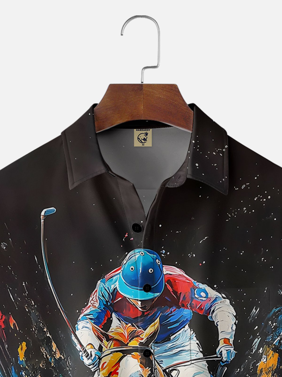 Moisture-wicking Kentucky Derby Horse Racing Chest Pocket Casual Shirt