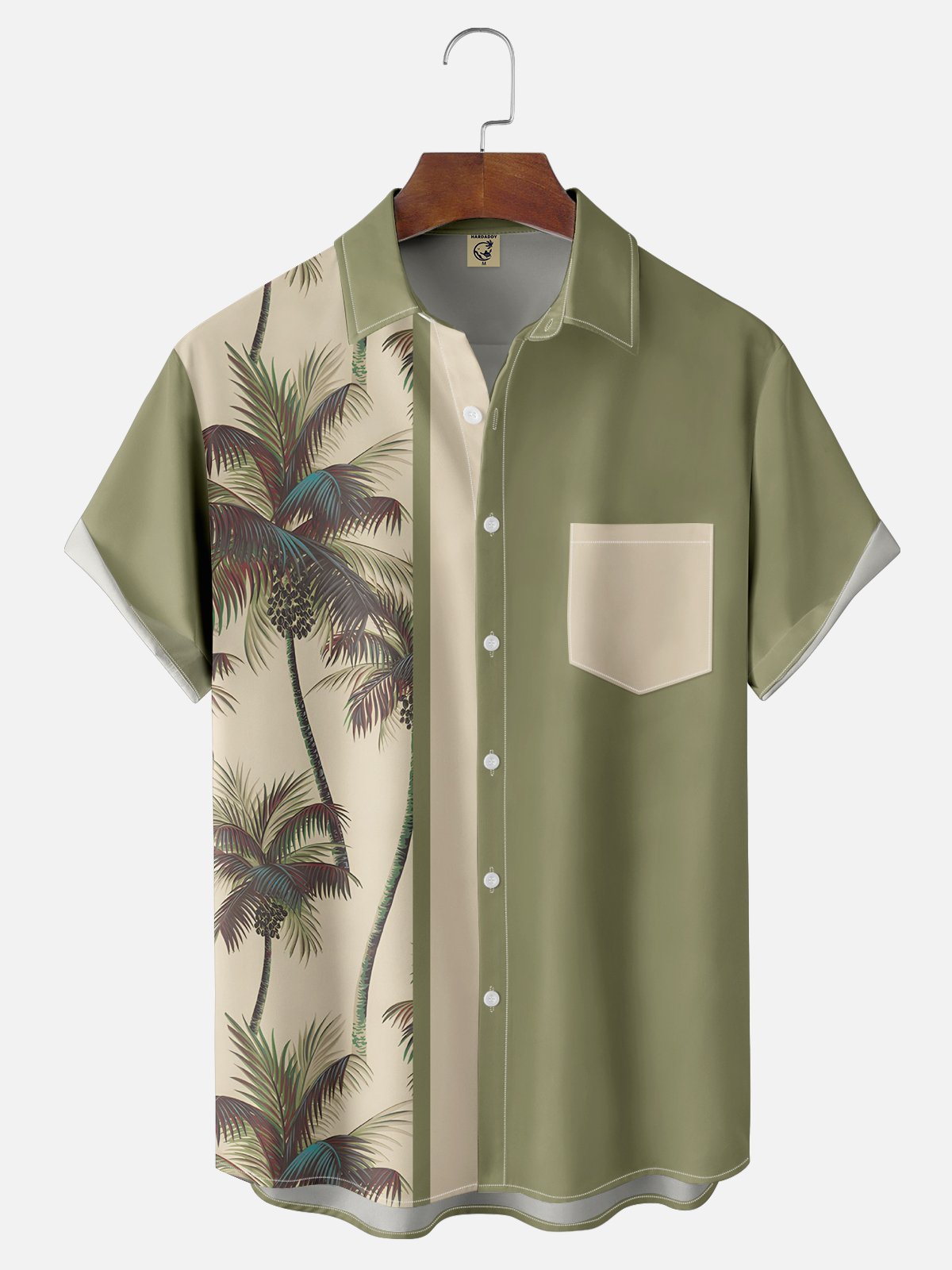Men's Coconut Tree Casual Breathable Short Sleeve Hawaiian Shirt