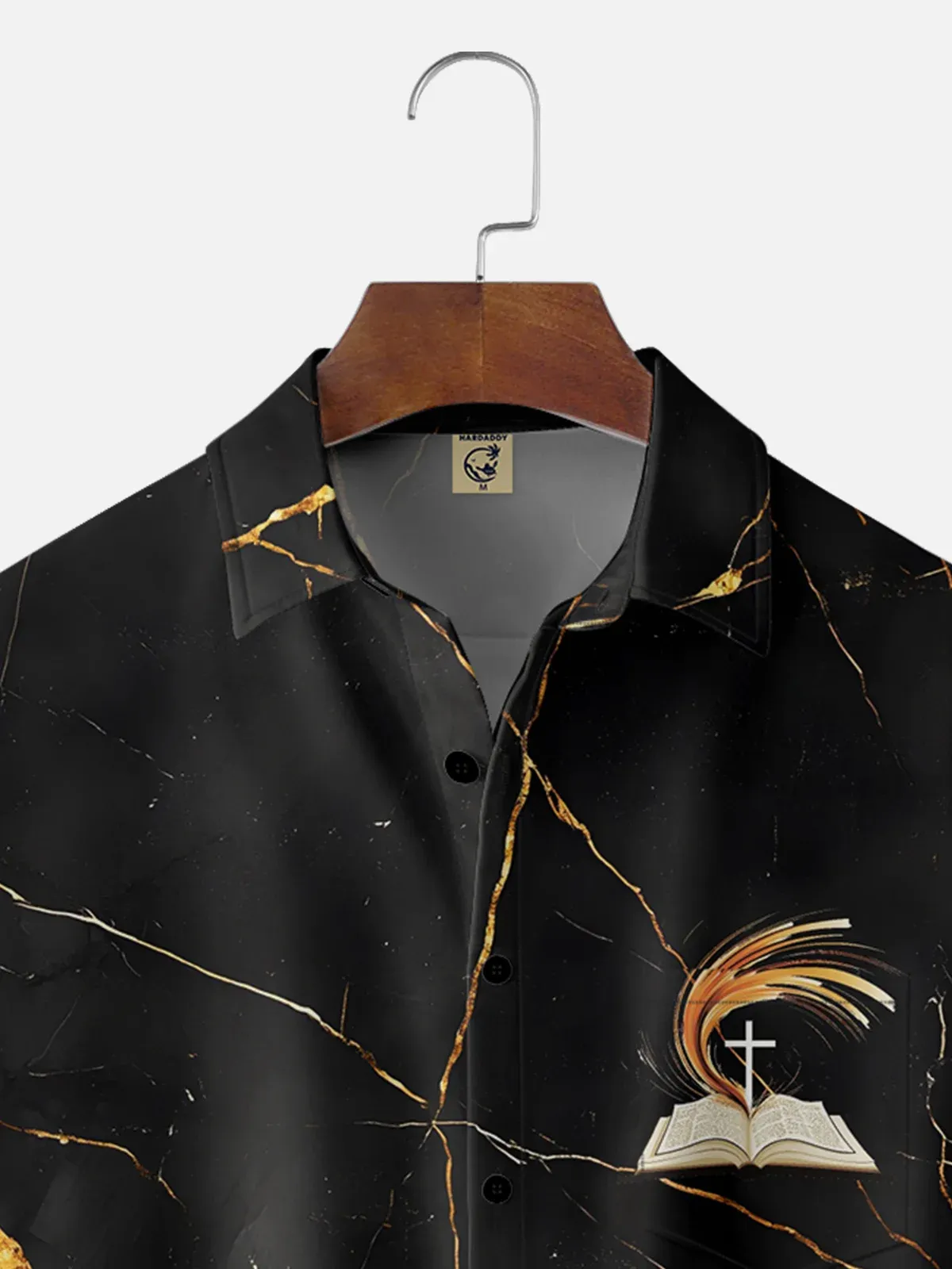 Moisture-wicking Easter Christian Cross Chest Pocket Casual Shirt