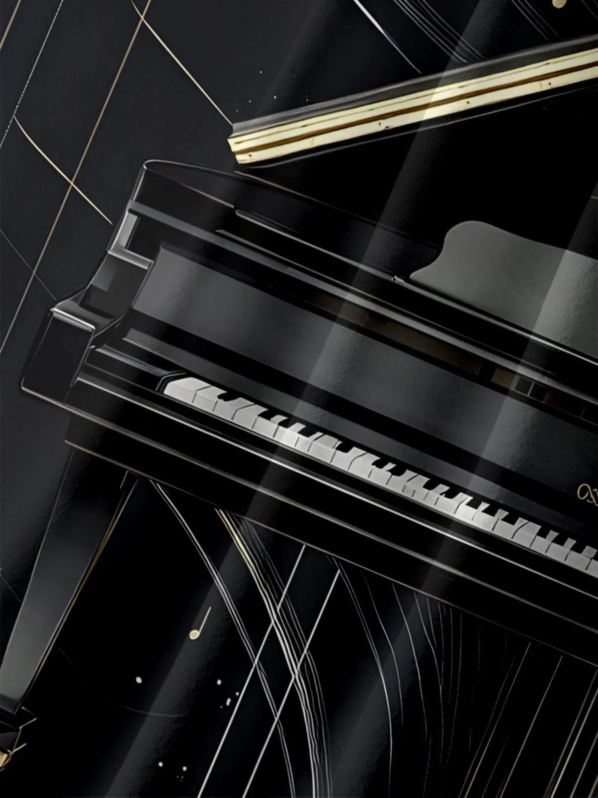 Moisture-wicking Music Piano Chest Pocket Casual Shirt