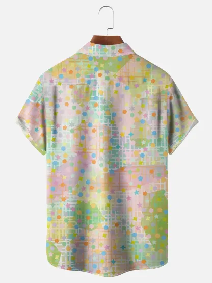 Coffee Man Moisture Wicking Alien Orangutan Coconut Tree Chest Pocket Hawaiian Shirt