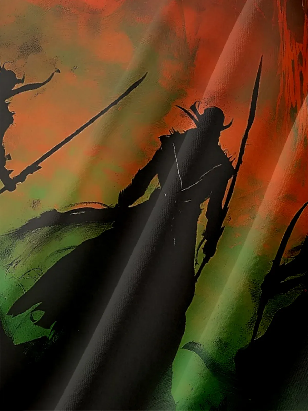 Moisture Wicking Ukiyo-e Samurai Dragon Chest Pocket Hawaiian Shirt