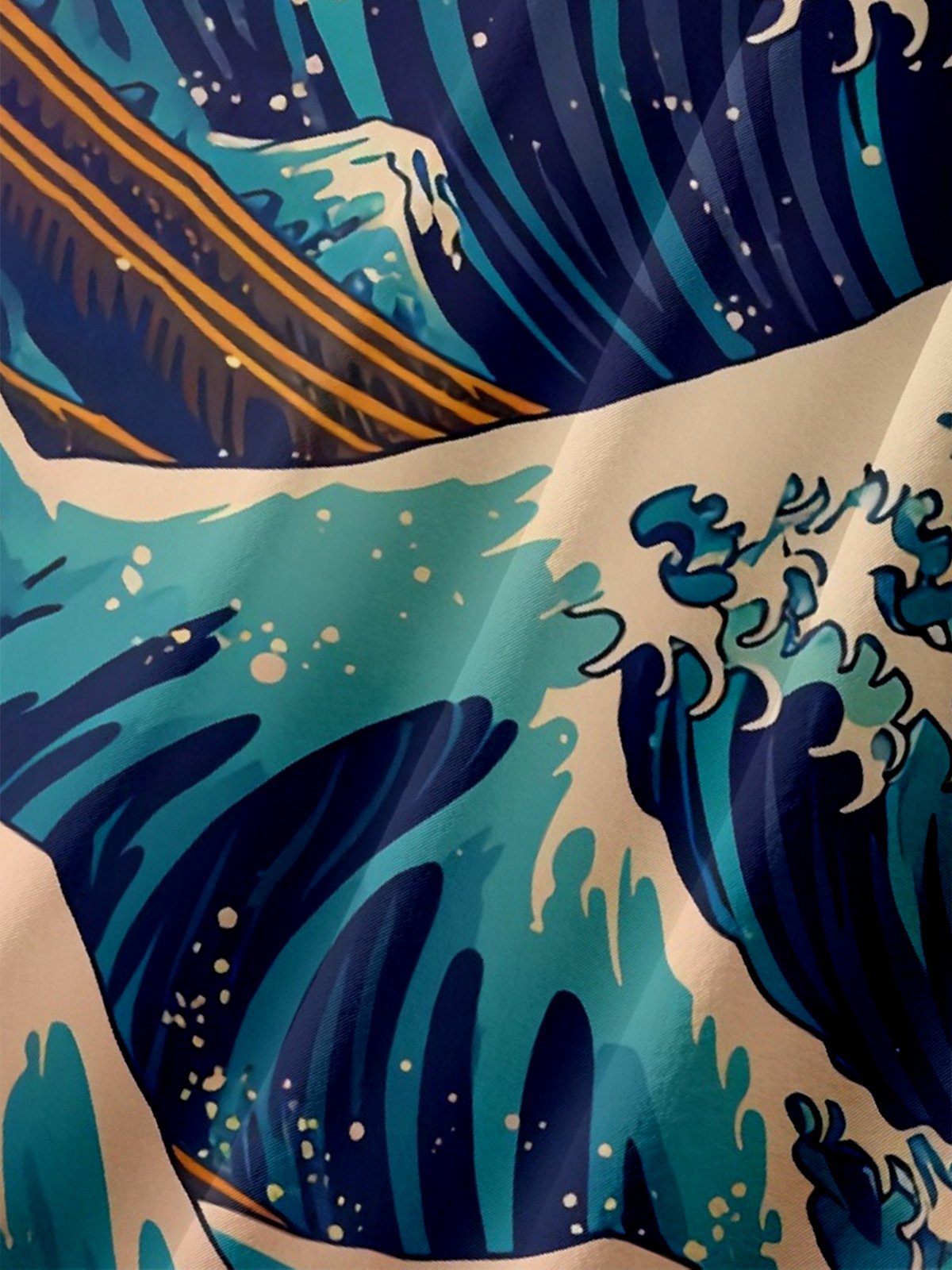 X Artist Kimprut Imut Japanese Ukiyo-e Wave Ramen Capybara Chest Pocket Hawaiian Shirt