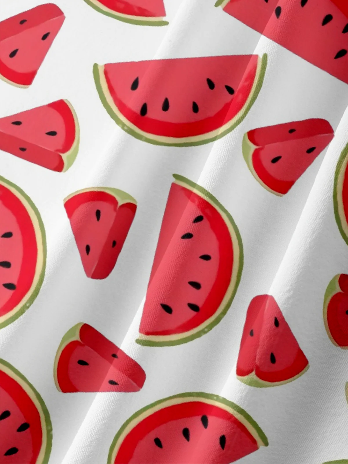 Kimprut Imut Moisture-wicking Watermelon Chest Pocket Hawaiian Shirt