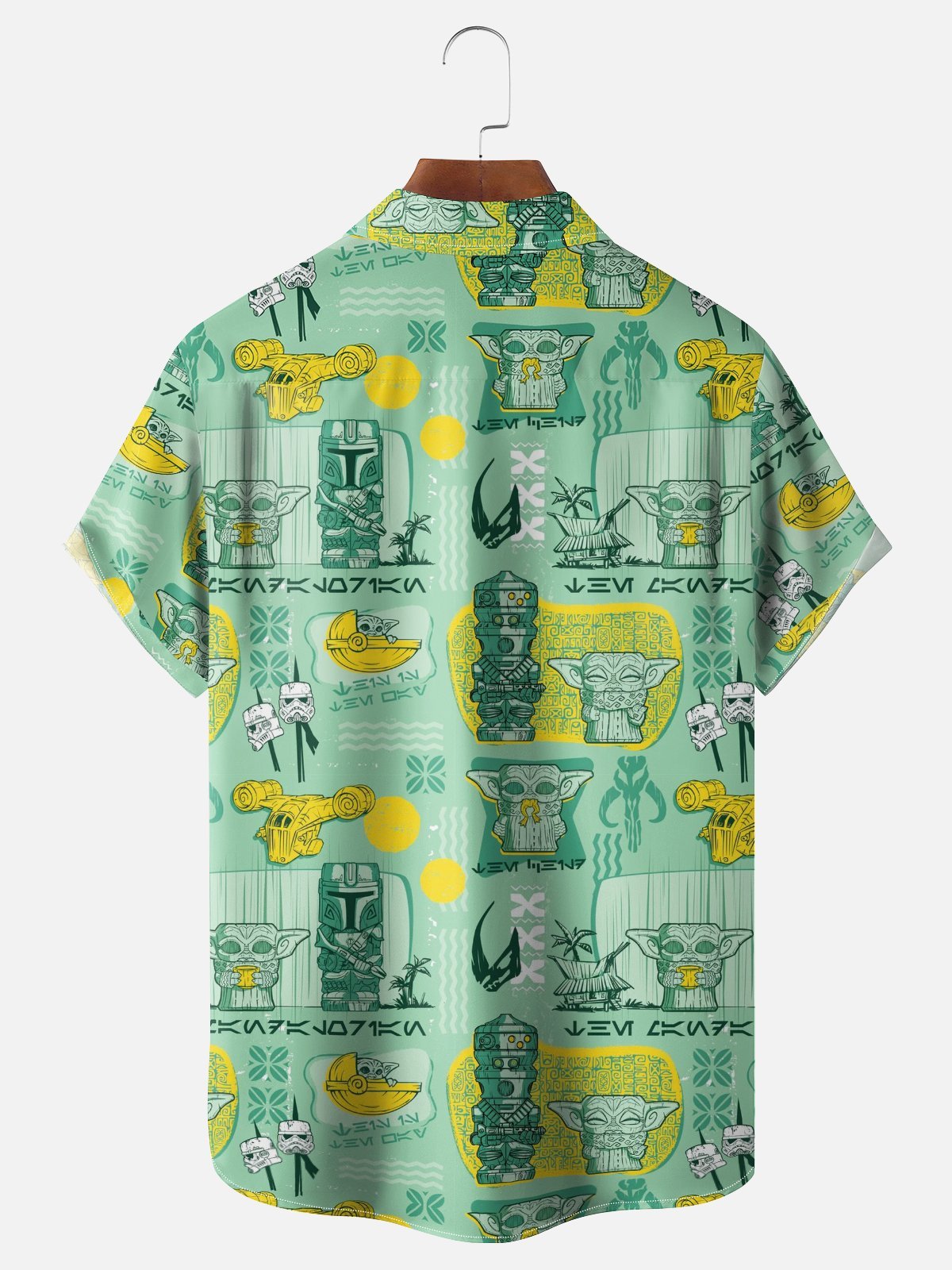 Moisture-wicking Traditional Tiki Star Chest Pocket Hawaiian Shirt