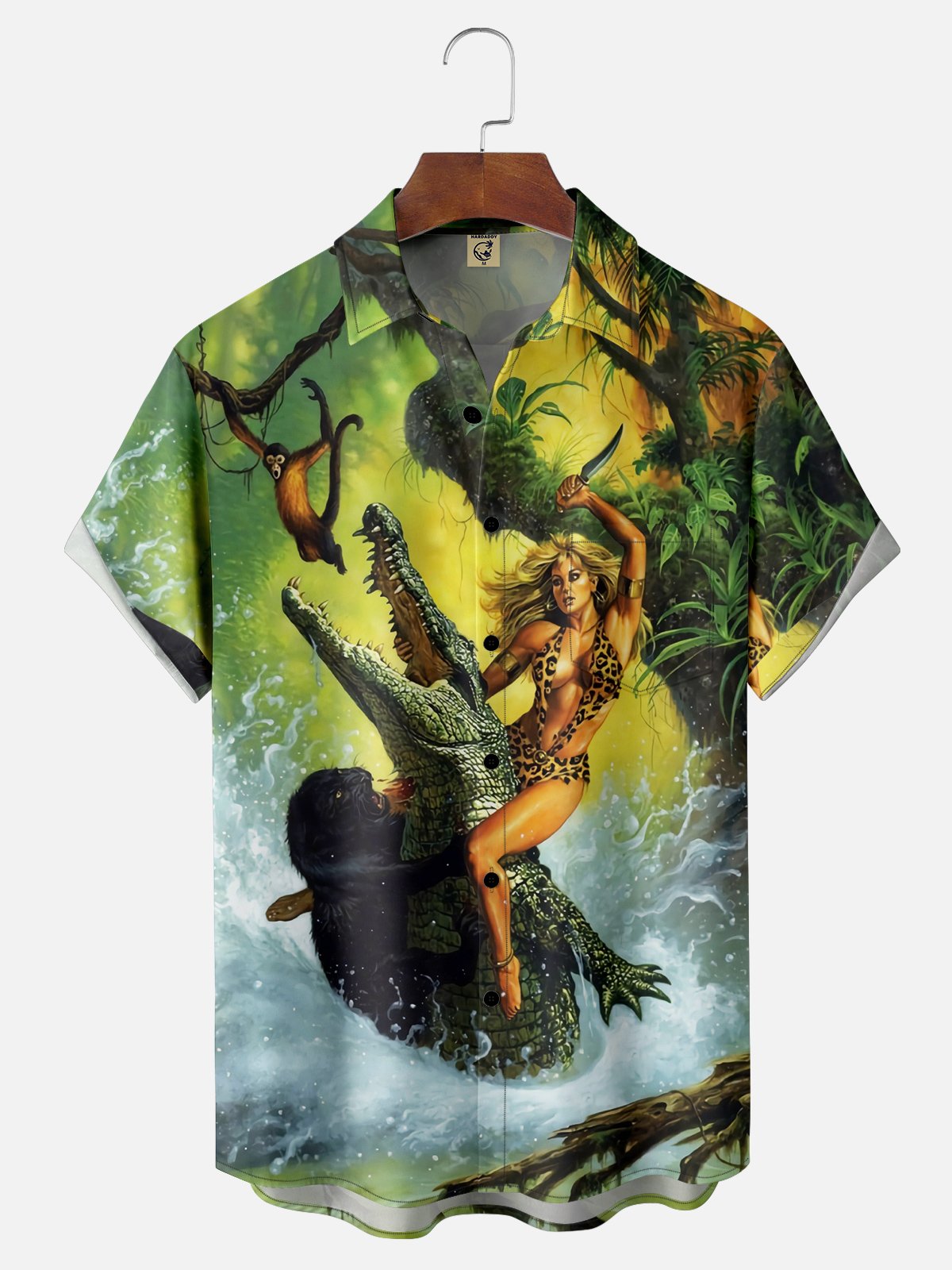 Moisture Wicking Alligator Beauty Battle Hawaiian Shirt